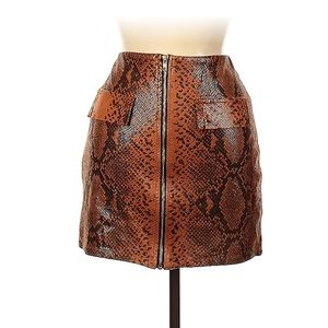 Missguided Snakeskin Mini Skirt